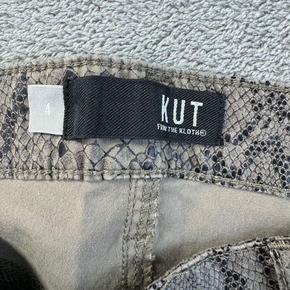 KUT From the Kloth Jeans Women's 4 Brown Donna Fab AB Ankle Skinny Snake Print - Picture 3 of 12